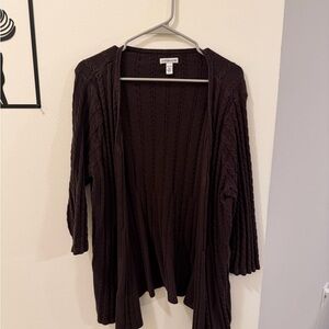Croft & Barrow Women's Dark Brown Cardigan